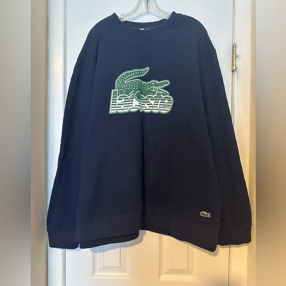 Like New Lacoste Blue Crewneck Sweater 4XL & Sweatpants 3XL